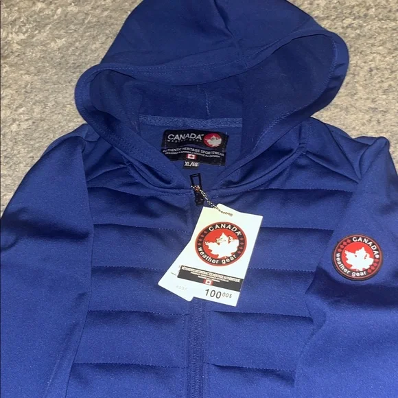 Women's Blue Ski Jacket with Hood - Picture 3 of 6